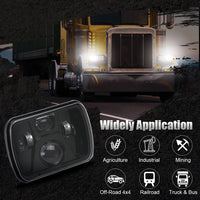 5x7 7x6 inch Led Headlights Replacement for Jeep YJ Cherokee XJ H5054 H6054LL 6052 6053 2 Pcs