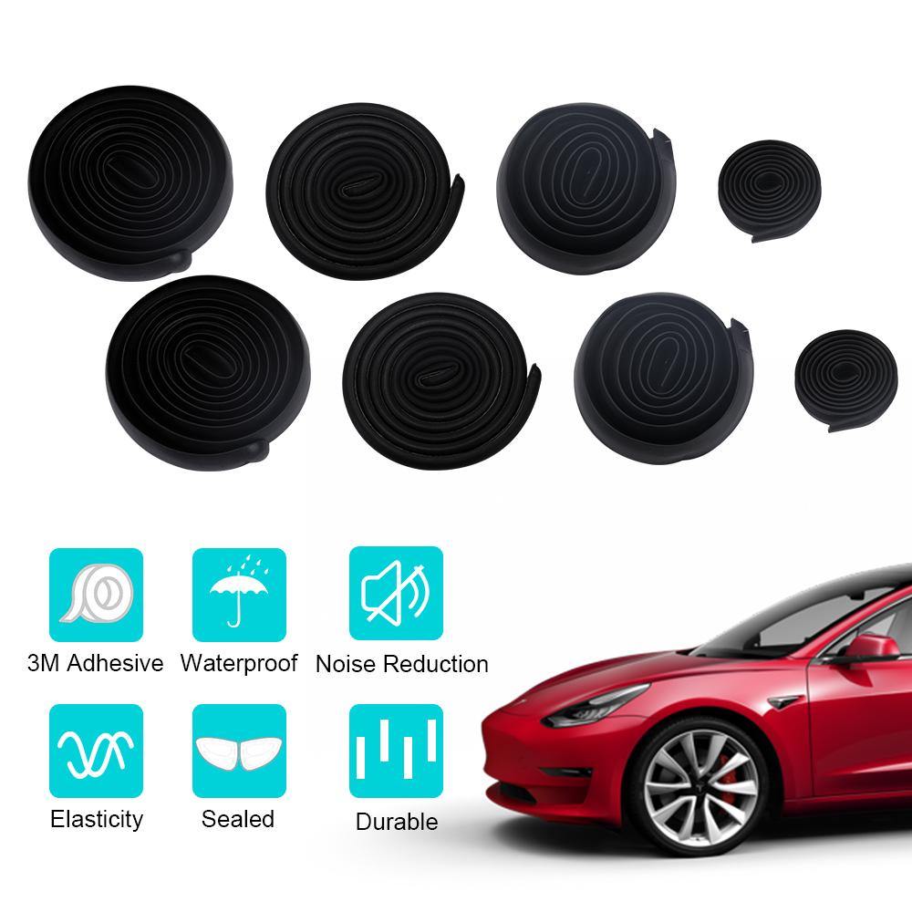 Tesla Model 3 Car Door Seal Kit Rubber 8 Pieces – Winunite