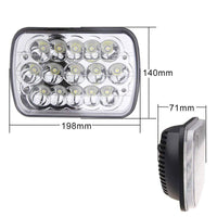 5x7 inch Square Silver LED Headlights for Jeep Cherokee XJ YJ 2PCS