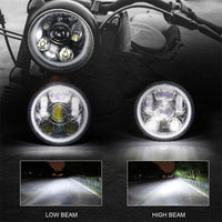 5-3/4" Round Silver LED Headlights for Harley Davidson Iron 883