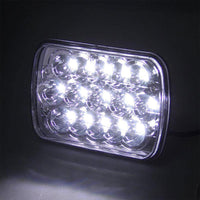5x7 inch Square Silver LED Headlights for Jeep Cherokee XJ YJ 2PCS