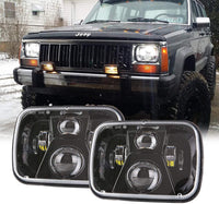 5x7 7x6 inch Led Headlights Replacement for Jeep YJ Cherokee XJ H5054 H6054LL 6052 6053 2 Pcs
