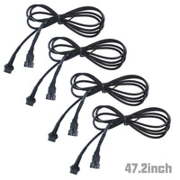 47.2" Extension Cable Wire Cord Set 120cm Connecting Wires for LED Rock Lights Multicolor LED Light Kit