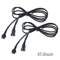 47.2" Extension Cable Wire Cord Set 120cm Connecting Wires for LED Rock Lights Multicolor LED Light Kit