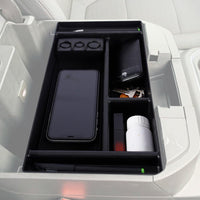 Wireless Charging Center Console Organizer Compatible with 2014-2018 Chevy Silverado Tahoe Suburban and GMC Sierra Yukon Tray Accessories Armrest Storage