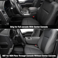 2015-2020 F150 W/Center Console Cover with Upgraded Triple Embroideries Designed for 15-20 F150