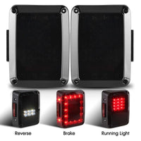 Smoke Lens LED Tail Lights for 2007-2017 Jeep Wrangler JK JKU