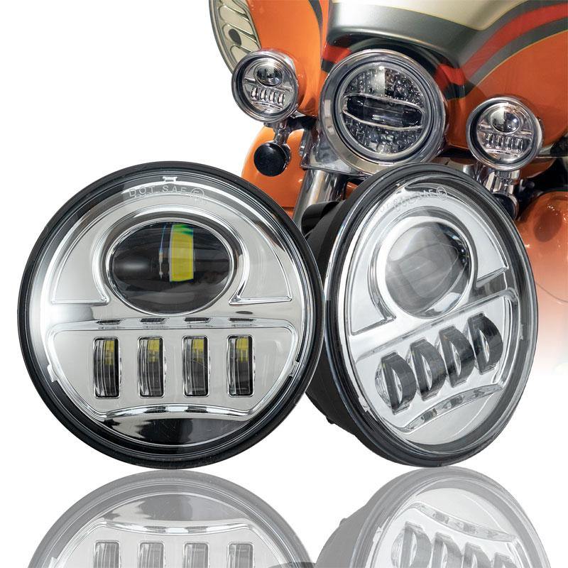 4.5 inch 5D 50w LED Auxiliary Spot Light Motorcycle Driving Lamp for Harley Davidson