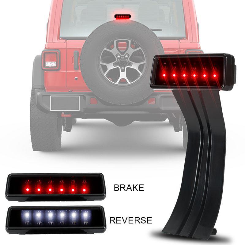 LED 3rd Two Colors Brake Lights Tail Lights for 2007-2017 Jeep Wrangler JK