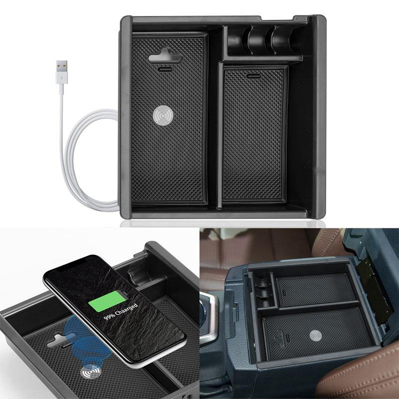 Wireless Charger Center Console Insert Organizer Tray for 2016-2020 Toyota Tacoma