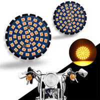 Front Amber LED Turn Signal Lights 1156 LED Lighting Bulb for Harley Davidson