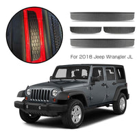 Front & Rear 4 Door Entry Guard Sill Plate Protectors for 2018 2019 Jeep Wrangler JL JLU