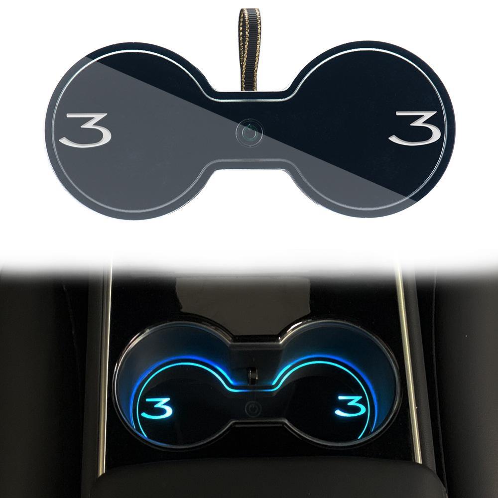 Tesla Model 3 USB Unique Glowing Cup Pad