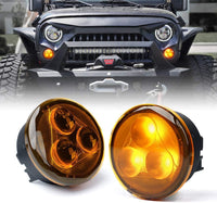 Amber/Smoke LED Front Turn Signal Lights for 2007-2018 Jeep Wrangler JK