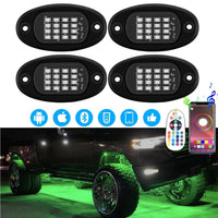 4 Pods RGB LED Rock Lights Neon Underglow Lighting Kit with APP & Wireless Remote
