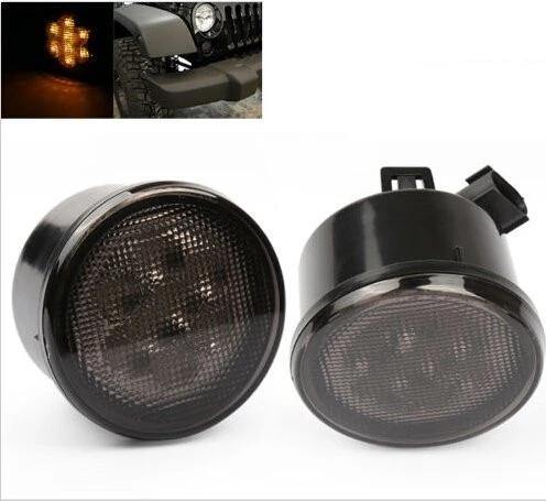 Front Grill Signal Parking Lights Low Power Turn Signal Lights for 2007-2017 Jeep Wrangler JK
