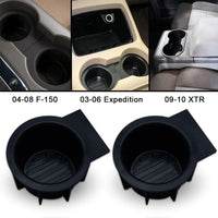 Cup Holder Insert 2pcs Fit 2004-2008 F150 (Flow Through Console)