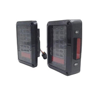 Clear Lens LED Tail Lights Brake Turn Signal Lamp For 2007-2017 Jeep Wrangler JK