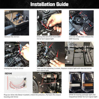 LED White & Dynamic Amber Side Tow Mirror Marker Lights for Silverado / Sierra (2014–2019)