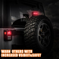 LED 3rd Two Colors Brake Lights Tail Lights for 2007-2017 Jeep Wrangler JK