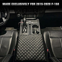 2015-2020 F150 W/Center Console Cover with Upgraded Triple Embroideries Designed for 15-20 F150