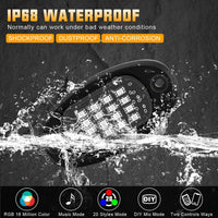 4 Pods RGB LED Rock Lights Neon Underglow Lighting Kit with APP & Wireless Remote