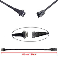 47.2" Extension Cable Wire Cord Set 120cm Connecting Wires for LED Rock Lights Multicolor LED Light Kit