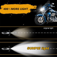 7 inch 4D 40W Round Motorcycle LED Headlights for Harley Davidson