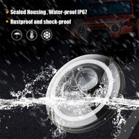 7" Round White/Yellow Halo Headlights 80W With DRL and Turn Signal Lights for Jeep Wrangler JK