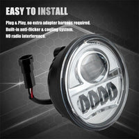 4.5 inch 5D 50w LED Auxiliary Spot Light Motorcycle Driving Lamp for Harley Davidson