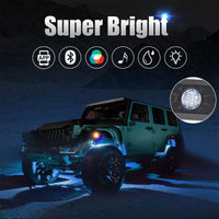 RGB 4 Pods LED Rock Lights for Truck Off Road Jeep SUV RZR UTV