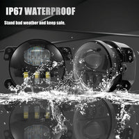 4 inch 50W LED Fog Lights for Jeep Wrangler JK LJ JKU TJ Grand Cherokee