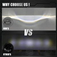 7" New 5D White/Yellow Halo LED Headlights For Jeep Wrangler JK With Amber Turn Signal