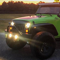 4 inch 30w Cree RGB Rotating Halo LED Fog Lights For Jeep Wrangler JK JKU & Harley