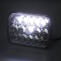 5x7 inch Square Silver LED Headlights for Jeep Cherokee XJ YJ 2PCS