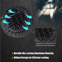 7" Round White/Yellow Halo Headlights 80W With DRL and Turn Signal Lights for Jeep Wrangler JK