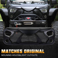 Front Cobra Grill Matte Black Grille For Jeep Wrangler JL