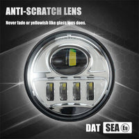 4.5 inch 5D 50w LED Auxiliary Spot Light Motorcycle Driving Lamp for Harley Davidson