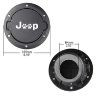 Fuel Filler Door Cover Gas Tank Cap for 2007-2017 Jeep Wrangler JK