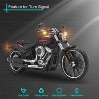 Front Amber LED Turn Signal Lights 1156 LED Lighting Bulb for Harley Davidson