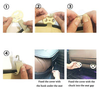 Universal Leather Car Seat Cushion Covers Front & Rear Fits Auto (Trucks, Vans, SUV), Black, 3-Pack