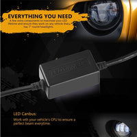 7" Round LED Headlights for 1976-2018 Jeep Wrangle CJ/TJ/LJ/JK/JKU