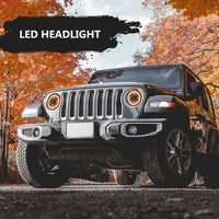 9 inch RGB-W Halo LED Headlights for 2018-2020 Jeep Wrangler JL JLU & JT Gladiator