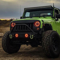 7 inch Halo Rotating RGB LED Headlights for Jeep Wrangler TJ LJ JK JKU 1996-2018