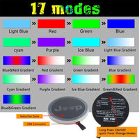 Car RGB LED Cup Holder Mats Lights for Jeep Wrangler JK  Interior Accessories