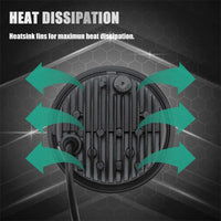 4.5 inch 5D 50w LED Auxiliary Spot Light Motorcycle Driving Lamp for Harley Davidson