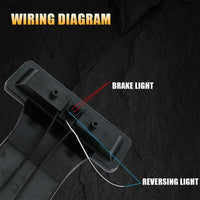 LED 3rd Two Colors Brake Lights Tail Lights for 2007-2017 Jeep Wrangler JK