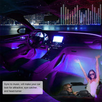 RGB Car Interior LED Strip Lights 4 Pods Kit