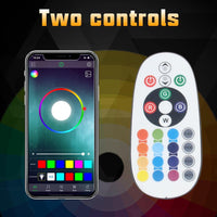 7 Inch 3D Black RGB-W Halo LED Headlights For Jeep Wrangler TJ JK JKU LJ