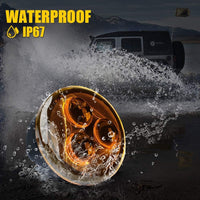 Amber/Smoke LED Front Turn Signal Lights for 2007-2018 Jeep Wrangler JK